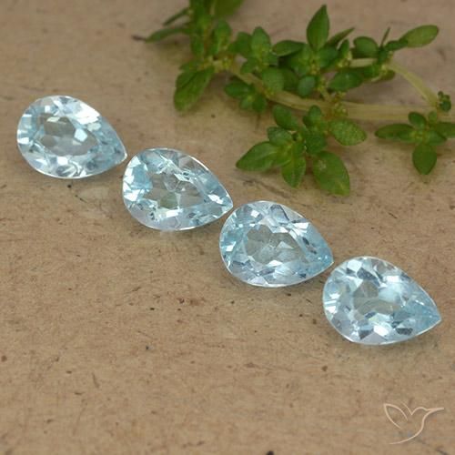 3.53ctw Natural Swiss Blue Topaz, Pear Shape, VVS-VS