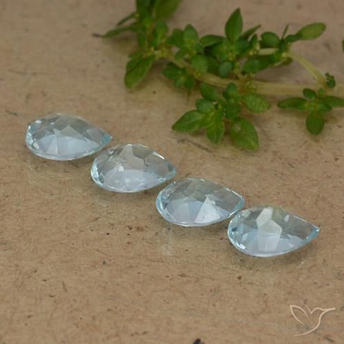 Topaz Gemstones in 7 x 5 mm (calibrated) Size for Sale, Topaz Stones in Swiss Blue Color