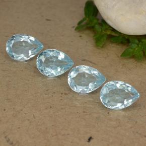 Светло-синий Топаз Камень - 0.9ct Фасетная Груша (ID: 489289)