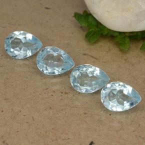 hellblau Topas Edelstein - 0.9ct Birnen Schliff (ID: 489291)