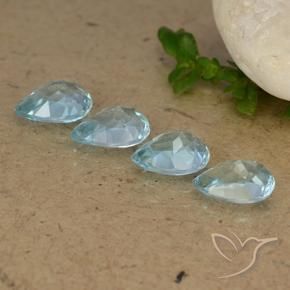 Topaz Gemstones in 7 x 5 mm (calibrated) Size for Sale, Topaz Stones in Sky Blue Color