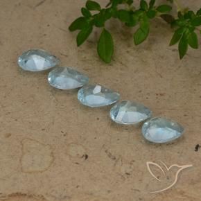Topaz Gemstones in 7 x 5 mm (calibrated) Size for Sale, Topaz Stones in Sky Blue Color