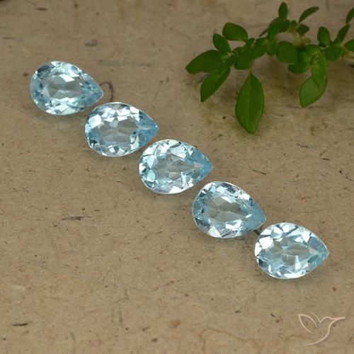 4.16ctw Natural Swiss Blue Topaz, Pear Shape, VVS-VS
