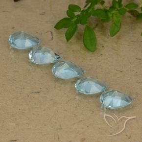 Topaz Gemstones in 7 x 5 mm (calibrated) Size for Sale, Topaz Stones in Sky Blue Color