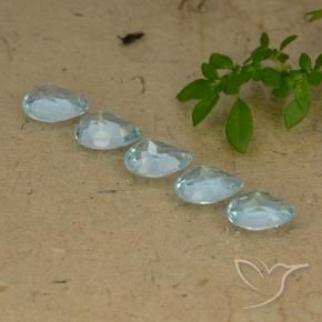 Topaz Gemstones in 7 x 5 mm (calibrated) Size for Sale, Topaz Stones in Sky Blue Color