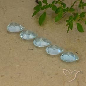 Topaz Gemstones in 7 x 5 mm (calibrated) Size for Sale, Topaz Stones in Sky Blue Color