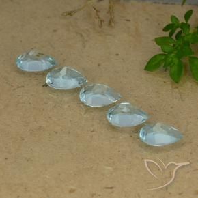 Topaz Gemstones in 7 x 5 mm (calibrated) Size for Sale, Topaz Stones in Sky Blue Color