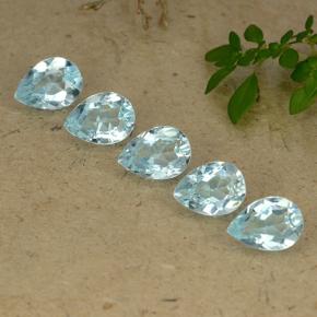 Sky Blue Topaz Gem - 0.9ct Pear Facet (ID: 489300)