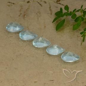Topaz Gemstones in 7 x 5 mm (calibrated) Size for Sale, Topaz Stones in Sky Blue Color