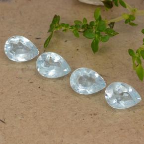 Azul claro Topacio Gema - 0.8ct Corte en forma de pera (ID: 489307)