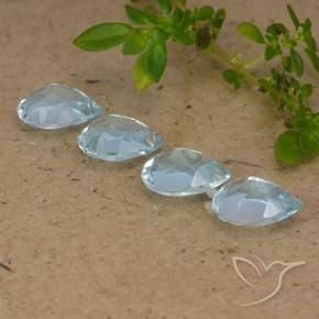 Topaz Gemstones in 7 x 5 mm (calibrated) Size for Sale, Topaz Stones in Sky Blue Color