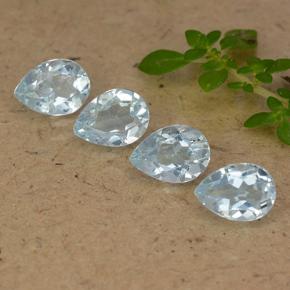 Azul claro Topacio Gema - 0.8ct Corte en forma de pera (ID: 489314)