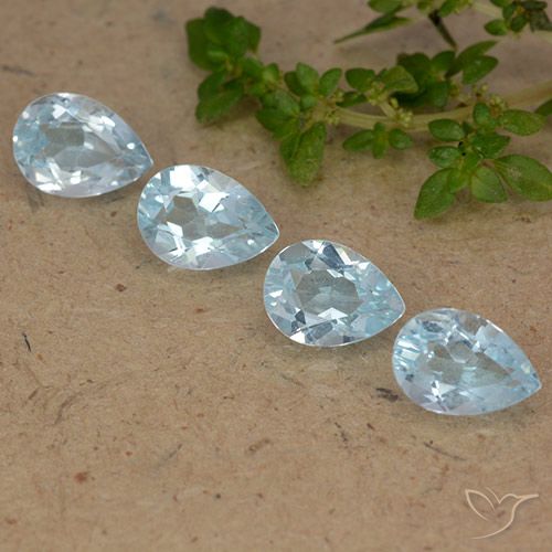 3.62ctw Natural Sky Blue Topaz, Pear Shape, VVS-VS