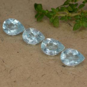 Baby blau Topas Edelstein - 0.8ct Birnen Schliff (ID: 489321)