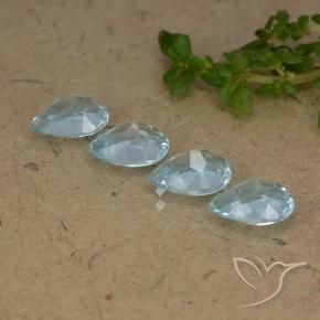 Topaz Gemstones in 7 x 5 mm (calibrated) Size for Sale, Topaz Stones in Sky Blue Color