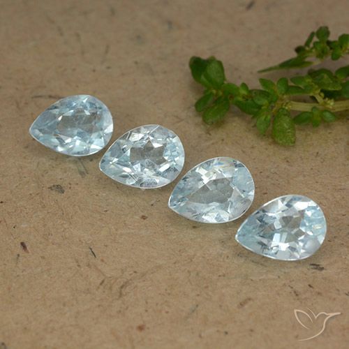 3.60ctw Natural Sky Blue Topaz, Pear Shape, VVS-VS