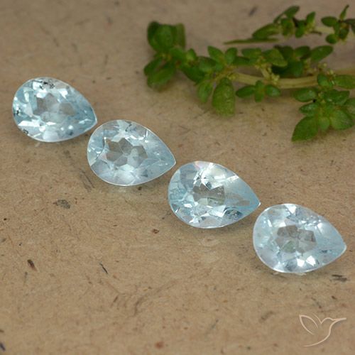 3.59ctw Natural Sky Blue Topaz, Pear Shape, VVS-VS