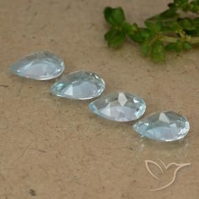Topaz Gemstones in 7 x 5 mm (calibrated) Size for Sale, Topaz Stones in Sky Blue Color