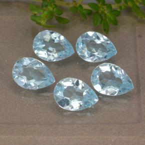 Azul cielo claro Topacio Gema - 0.8ct Corte en forma de pera (ID: 489330)