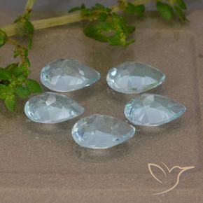 Topaz Gemstones in 7 x 5 mm (calibrated) Size for Sale, Topaz Stones in Sky Blue Color