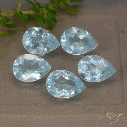 4.19ctw Natural Sky Blue Topaz, Pear Shape, VVS-VS