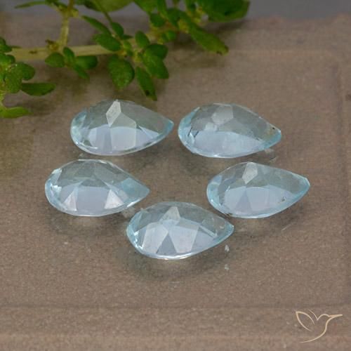 Topaz Gemstones in 7 x 5 mm (calibrated) Size for Sale, Topaz Stones in Sky Blue Color