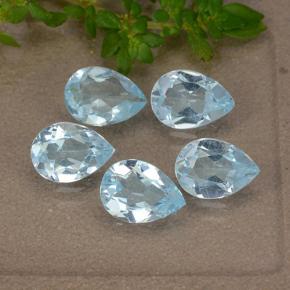 Azul Cielo Topacio Gema - 0.7ct Corte en forma de pera (ID: 489335)
