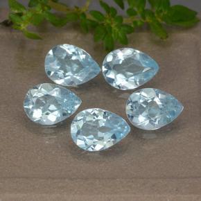 Sky Blue Topaz Gem - 0.8ct Pear Facet (ID: 489336)