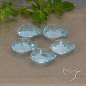 Topaz Gemstones in 7 x 5 mm (calibrated) Size for Sale, Topaz Stones in Sky Blue Color