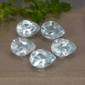 Light Sky Blue Топаз Камень - 0.8ct Фасетная Груша (ID: 489341)