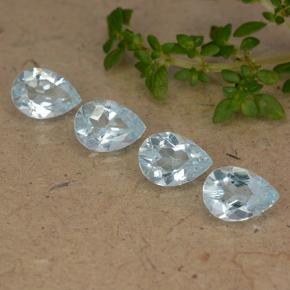 Azul Cielo Topacio Gema - 0.8ct Corte en forma de pera (ID: 489342)