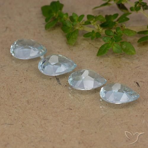 Topaz Gemstones in 7 x 5 mm (calibrated) Size for Sale, Topaz Stones in Sky Blue Color