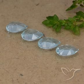 Topaz Gemstones in 7 x 5 mm (calibrated) Size for Sale, Topaz Stones in Sky Blue Color