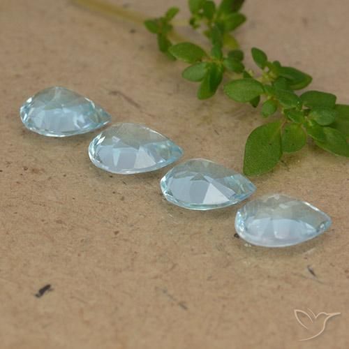 Topaz Gemstones in 7 x 5 mm (calibrated) Size for Sale, Topaz Stones in Sky Blue Color