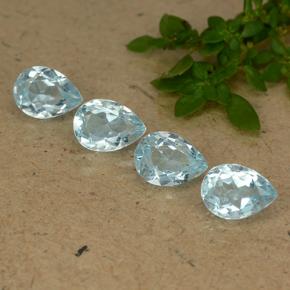 Baby Blue Topaz Gem - 0.8ct Pear Facet (ID: 489389)