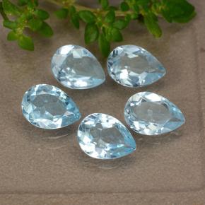Baby Blue Topaz Gem - 0.7ct Pear Facet (ID: 489391)