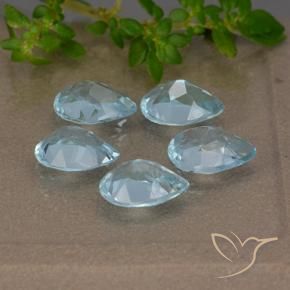 Topaz Gemstones in 7 x 5 mm (calibrated) Size for Sale, Topaz Stones in Sky Blue Color