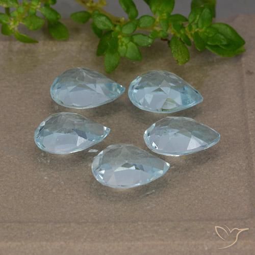 Topaz Gemstones in 7 x 5 mm (calibrated) Size for Sale, Topaz Stones in Sky Blue Color
