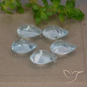 Topaz Gemstones in 7 x 5 mm (calibrated) Size for Sale, Topaz Stones in Sky Blue Color