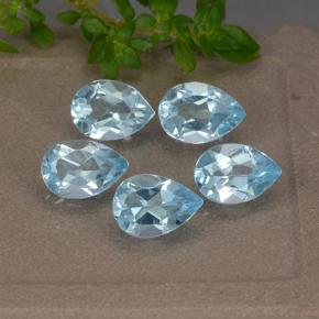 Sky Blue Topaz Gem - 0.8ct Pear Facet (ID: 489395)