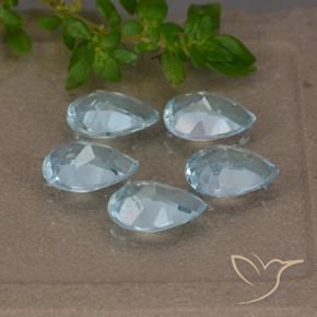 Topaz Gemstones in 7 x 5 mm (calibrated) Size for Sale, Topaz Stones in Sky Blue Color