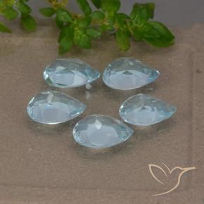 Topaz Gemstones in 7 x 5 mm (calibrated) Size for Sale, Topaz Stones in Sky Blue Color