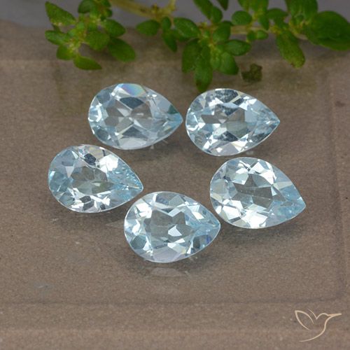 3.75ctw Natural Sky Blue Topaz, Pear Shape, VVS-VS