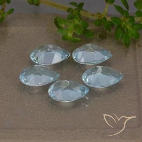 Topaz Gemstones in 7 x 5 mm (calibrated) Size for Sale, Topaz Stones in Sky Blue Color