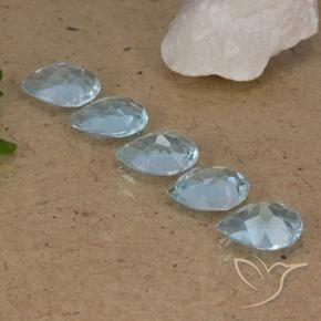 Topaz Gemstones in 7 x 5 mm (calibrated) Size for Sale, Topaz Stones in Sky Blue Color