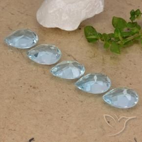 Topaz Gemstones in 7 x 5 mm (calibrated) Size for Sale, Topaz Stones in Sky Blue Color