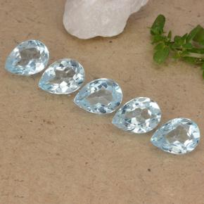 hellblau Topas Edelstein - 0.9ct Birnen Schliff (ID: 489413)