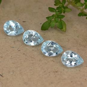 Light Sky Blue Topas Edelstein - 0.9ct Birnen Schliff (ID: 489426)