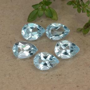 0.8ct Pear Facet Sky Blue Topaz Gem for sale 0.8ct Pear Facet Sky Blue Topaz Gem (ID: 489427)