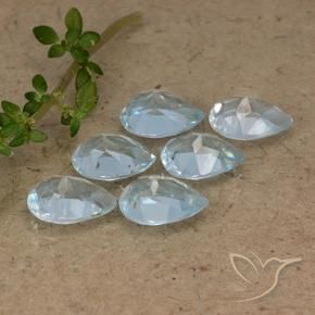 Topaz Gemstones in 7 x 5 mm (calibrated) Size for Sale, Topaz Stones in Sky Blue Color